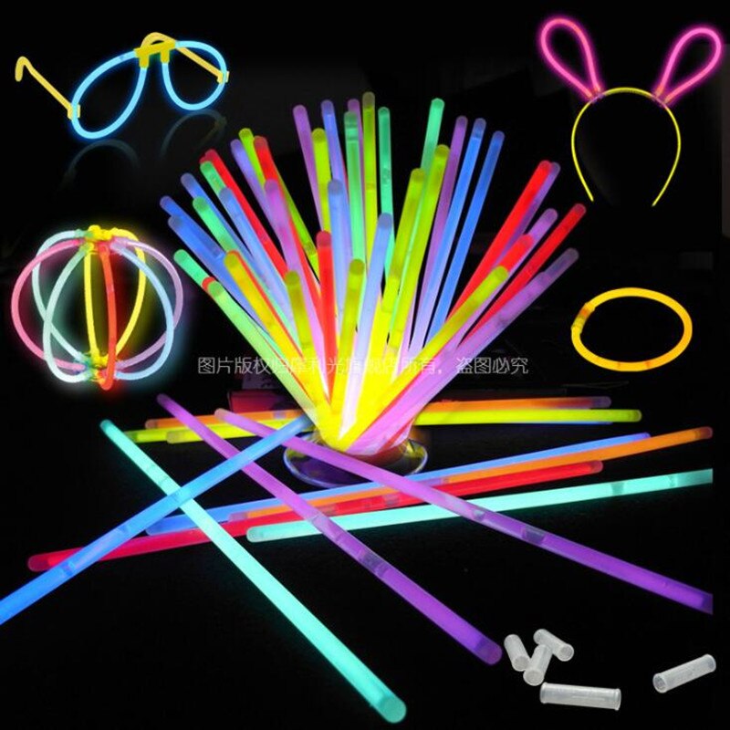 30pcs/lot Glow Sticks Bulk Glowsticks multicolor optional luminous rod luminous bracelet Glow in The Dark Toy