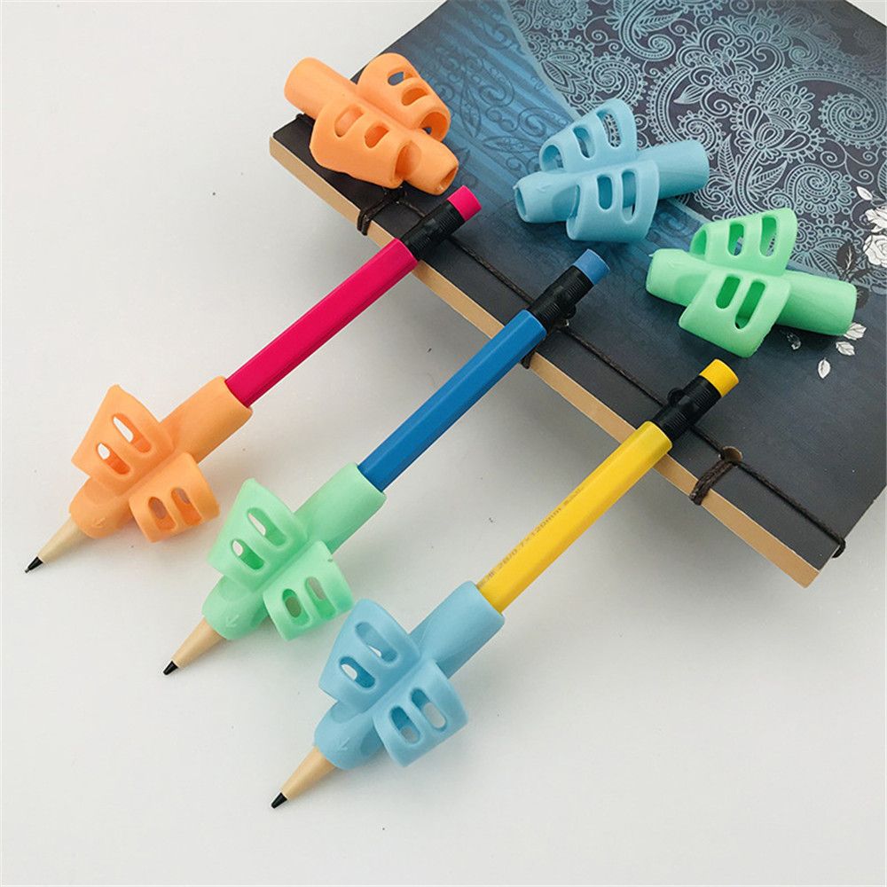 3pcs/set Silicone Pen Grips Hand Writing Aid Tool Pen Grip Posture Correction Tool Students Kids Writing Control Tool