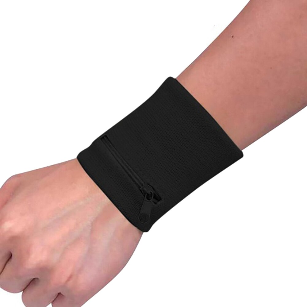 Mini pulsera deportiva con cremallera, monedero, porta llaves, bolsa de muñeca de algodón, novedad