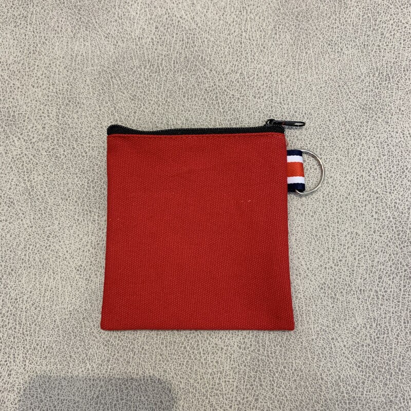 Handmade della Tela di canapa del Panno Della Chiusura Lampo Della Borsa Della Moneta Tasca FAI DA TE Studente Eco Cambiamento Del Raccoglitore del Supporto di Carta Della Frizione Delle Donne Degli Uomini Della Signora Moneta Originale borsa: Rosso