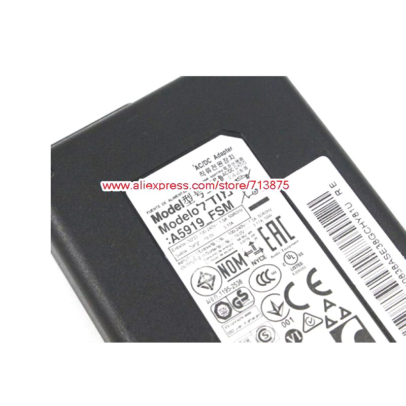 Genuine 19V 3.17A AC Adapter for Samsung A5919-FSM A5919 FSM A5919_FSM UE32J4500 UE32J4510 32 TV 32J5003 UN32J5003AF UE32J4000