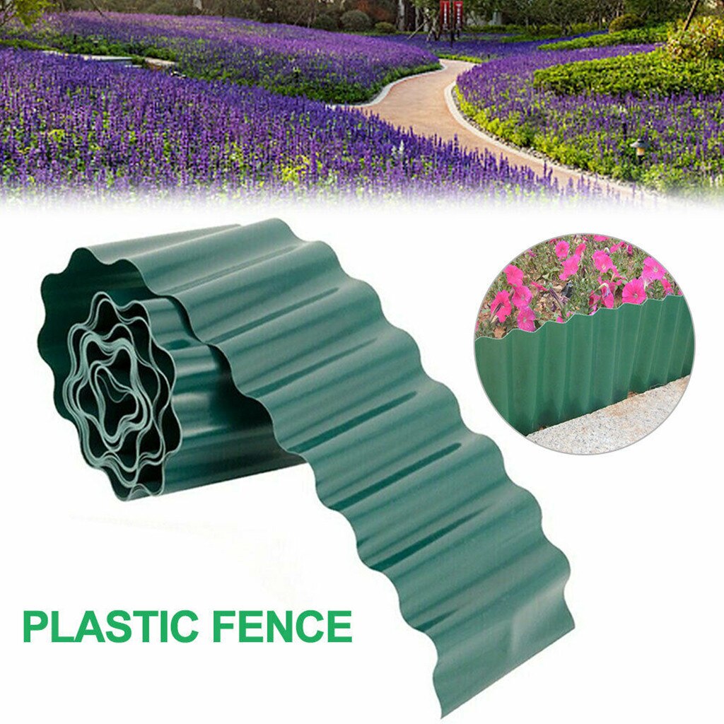 Über 9m Lange 10/15/20CM Höer Kunststoff Rasen Grenze Zaun Garten Gras Rand Grenze Zaun Zauberstab Rolle Welligkeit bilden dauerhaft Garten