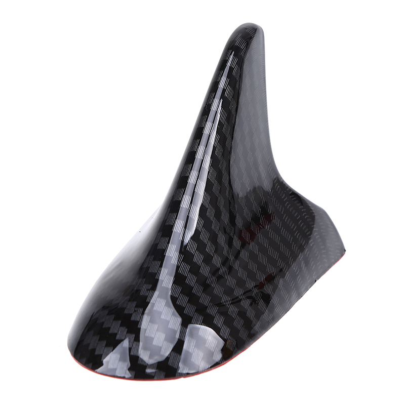 Aileron de requin universel en fibre de carbone, montage sur le toit de la voiture, dessus d'antenne aérienne, radio automatique AM FM, amplificateur de signal, 16cm, le plus récent: vert militaire
