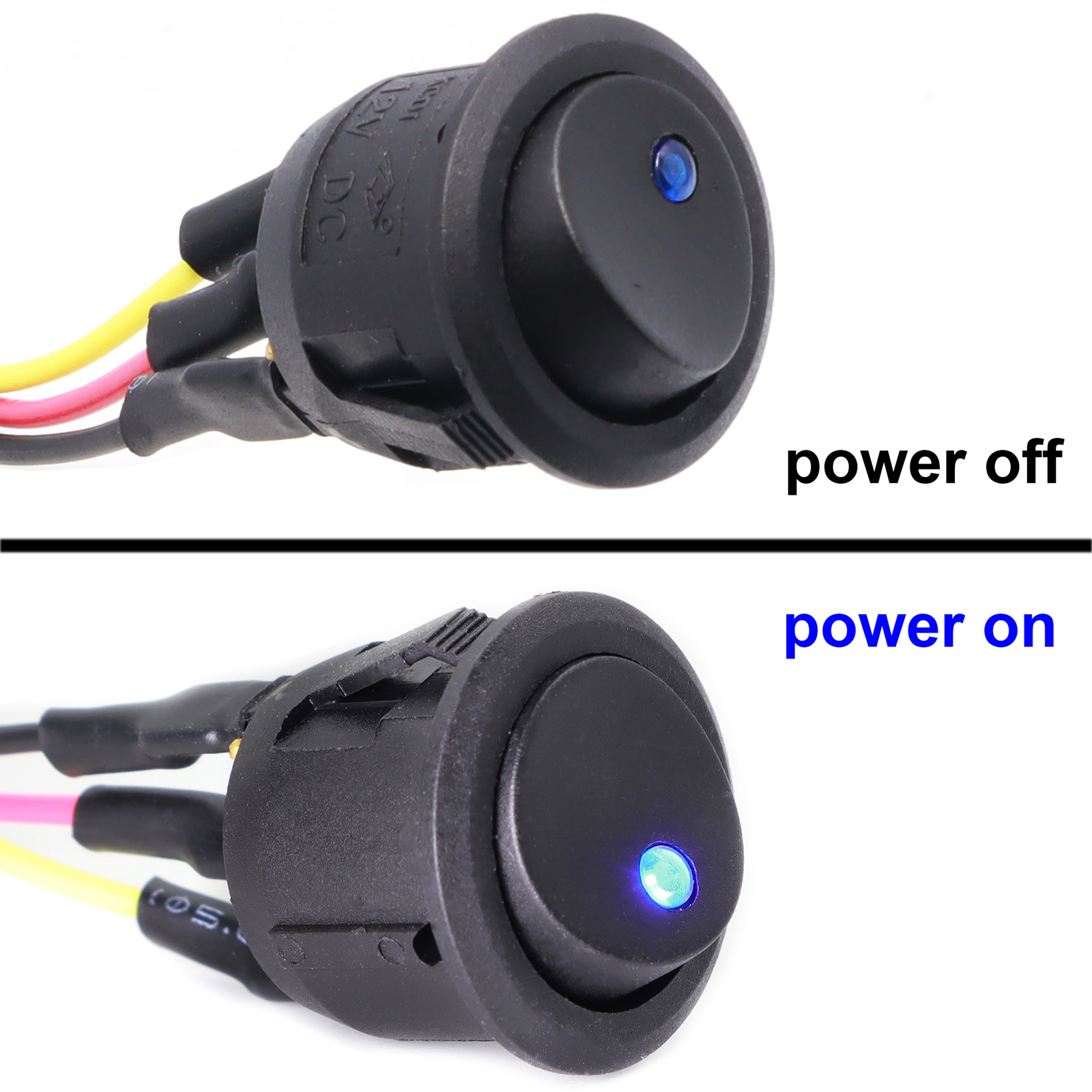 Auto beheizte Lenkradabdeckung Heizung DIY Bausatz Pad Winter blau Lampenschalter Handwärmer 12V Innenraum Universal- Lastwagen Lieferwagen