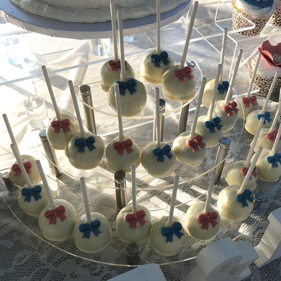 Transhome jul cupake stativ akryl 3 våningar dessert display stativ bröllop födelsedagsfest år dekoration monter navidad