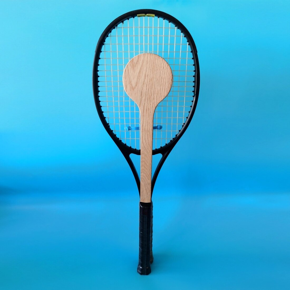 Tennis racket squash，Wooden Tennis Sweet Spot Racket Practice Batting Accurately shot