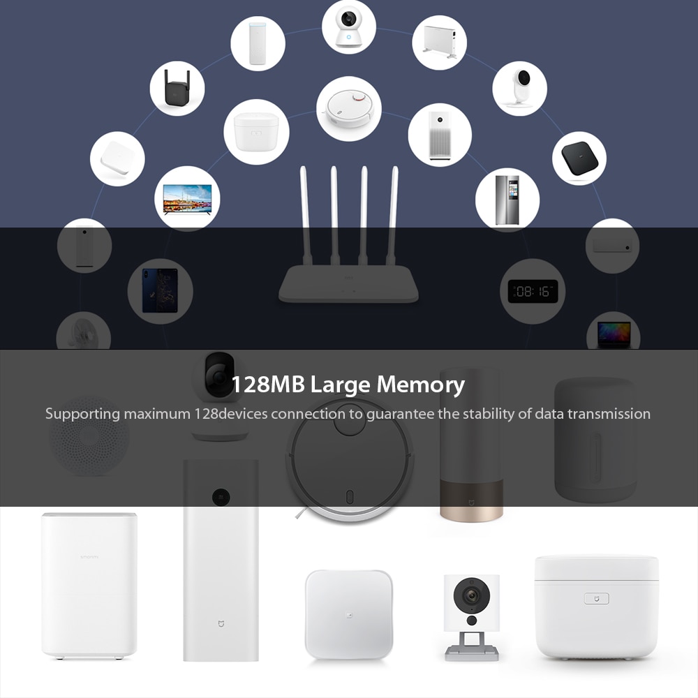 Xiaomi Mi Router 4A/4A Gigabit Version 100M/1000M 2.4GHz 5GHz WiFi 1167Mbps WiFi Repeater 128MB DDR3 4 Antennas Network Extender