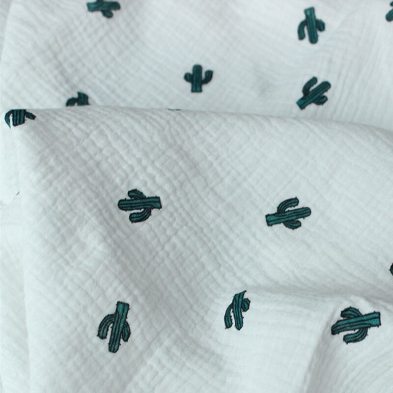 100*135cm pissenlit tissu drapé coton et lin Double gaze crêpe bébé vêtements tissu dames jupe vêtements de nuit tissus