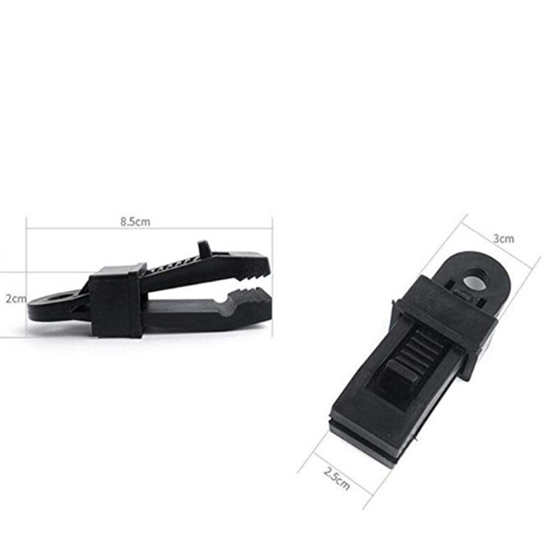 50Stck Baldachin Clip draussen Wind Seil Schellen Markise Wind Seil Markise Klemme Camping Nylon Clip Camping Zelt Zubehör