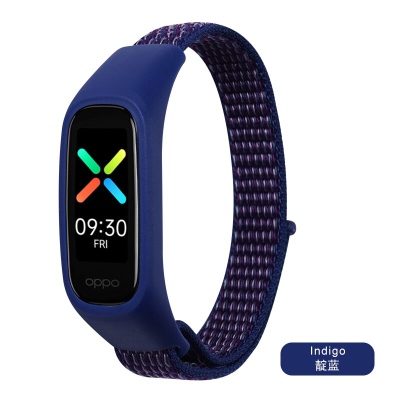 Correa de repuesto para pulsera de nailon Oppo band, correa para pulsera de reloj inteligente: White black