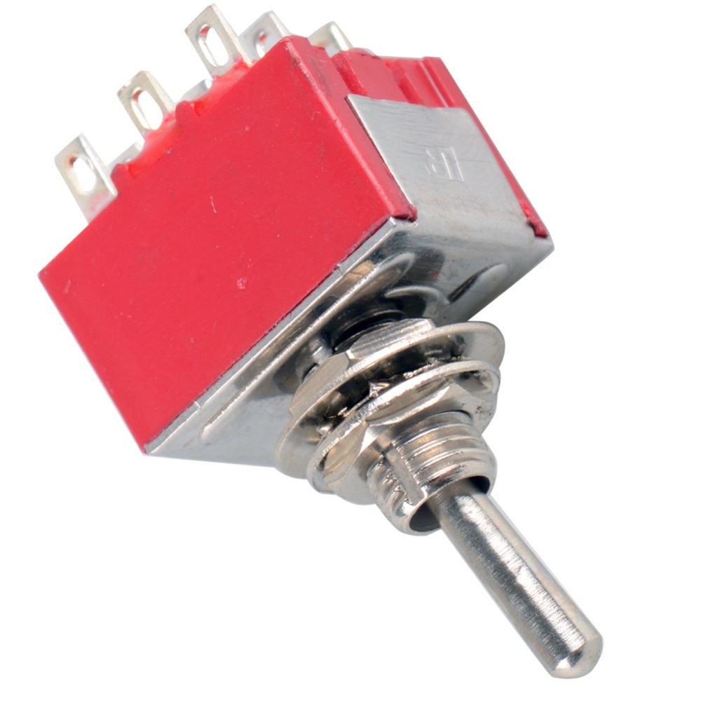 1 PC Red 9 Pin ON-OFF-ON 3 Position Mini Toggle Switch AC 6A/125V 3A/250V VE521 P