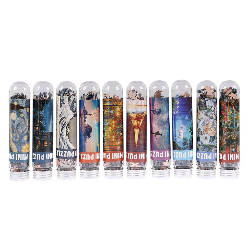 150Pcs Mini Test Tube Puzzle Oil Painting Jigsaw Educational Toy For Adults Kids