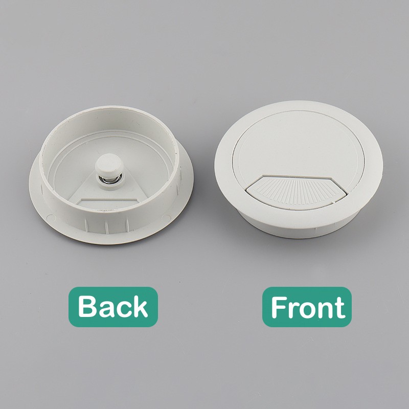 1PC Bureau Tafel Plastic Kabel Gat Cover 60/80mm PC Computer Bureau Ronde Draad Netjes Grommet kabel Organizer Kantoormeubilair