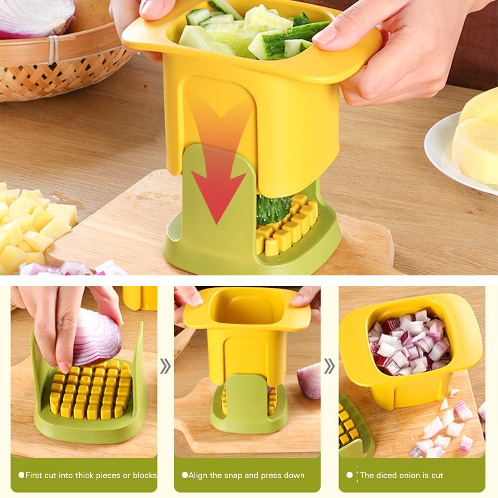 Multi-function Vegetable Cutter Household Hand Pressure Onion Dicer For Kitchen Handheld Slicer Chips Making Tool PR