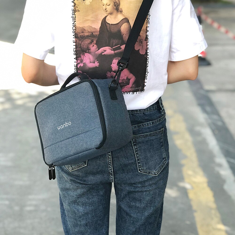 Wanbo Projektor fallen Tragetasche für Wanbo Mini Projektor Reise Durchführung-Tasche mit Verstellbarem Schulter Gurt Lagerung Taschen