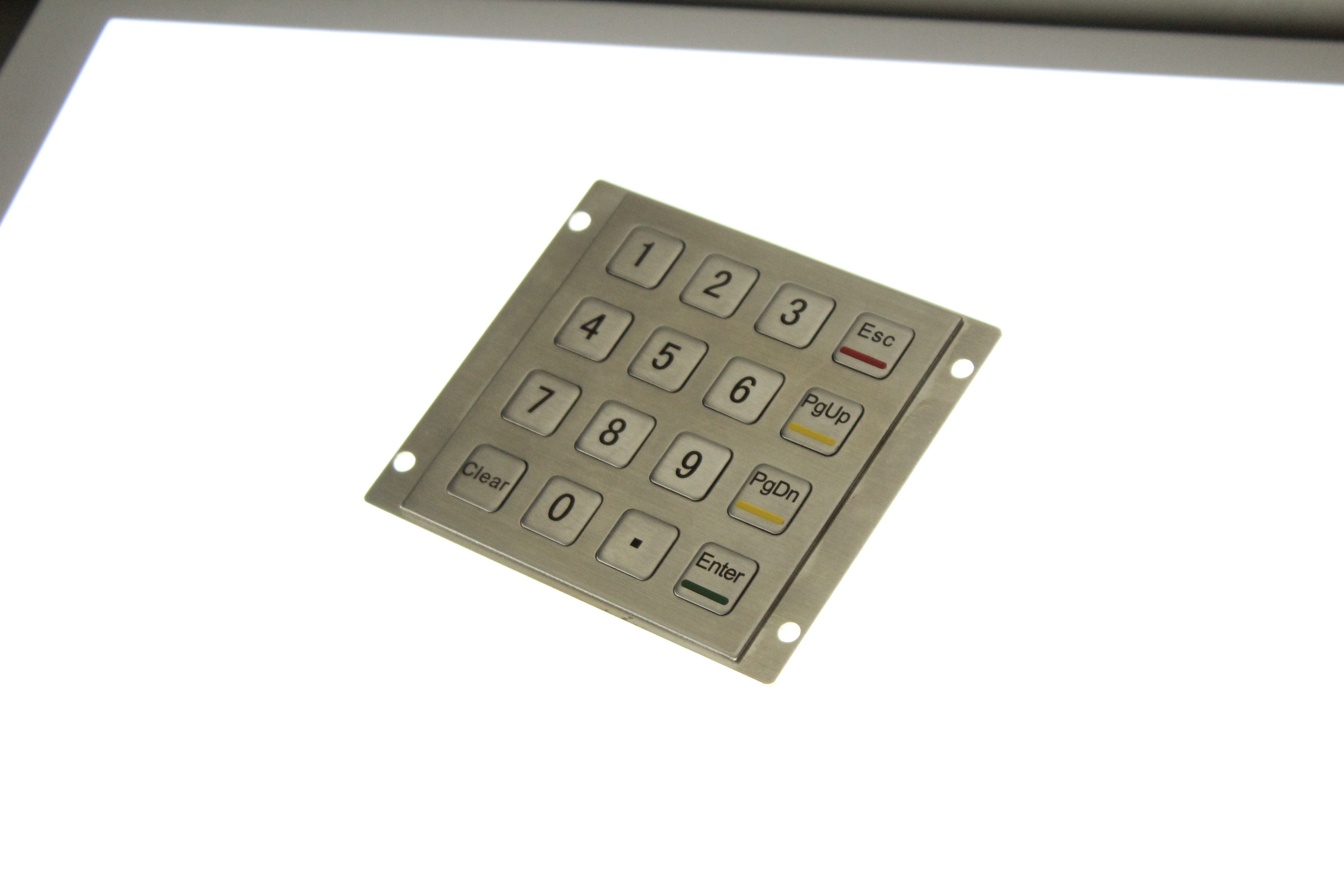 Metal Keypad Vandal Proof Rugged Panel Mount Stainless Steel Keyboard For Kiosk USB Industrial Numeric Keypad With 16 Keys 4*4