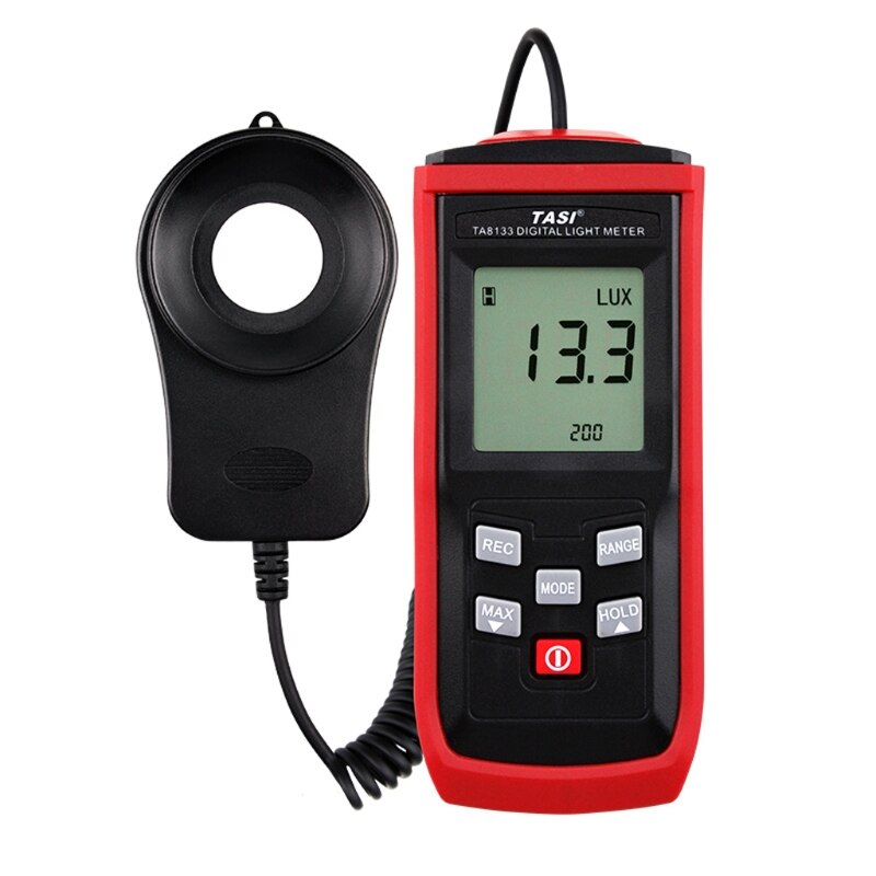 Ta8133 digital luxmeter belysningsstyrke lysmåler 200000 lux lux/fc illuminometer