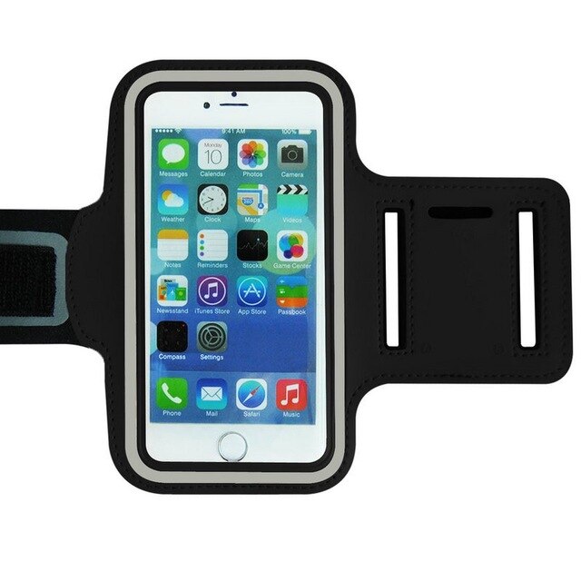 JAVY Universal Outdoor Sports Phone Holder Armband Case for Samsung Gym Running Phone Bag Arm Band Case for iPhone 11 xs max 6.5: black