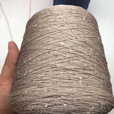 500g sommaris siden paljettgarn special merceriserad linje gör det själv 2mm paljetter handstickat garn tråd docka tröja sticklinje: 500g-6
