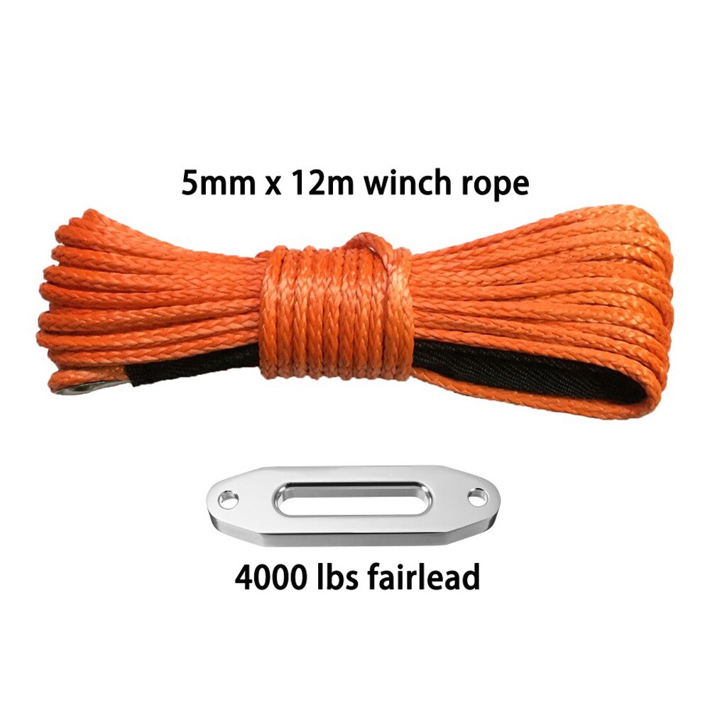 5mm x 12m winch line uhmwpe rope with 4000lbs alum... – Vicedeal