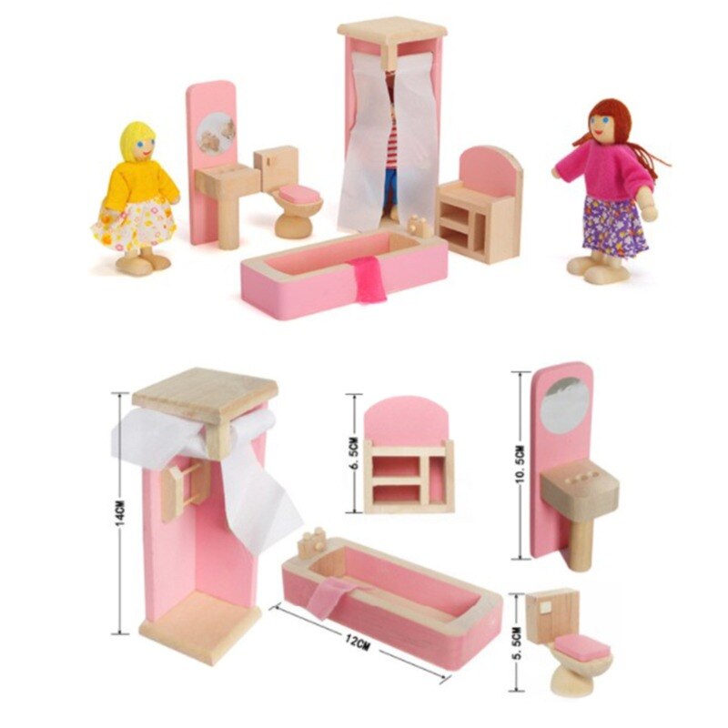 Miniature 1:12 Dollhouse Furniture for Dolls,Mini 3D Wooden Puzzle DIY Building Model Toys for Children: 777632