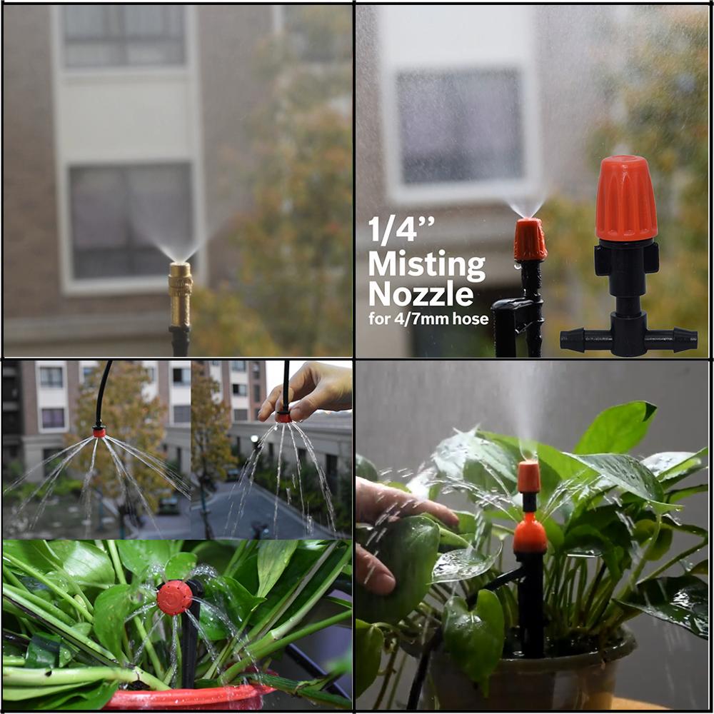 5-50M Garden Automatic Watering System Timer Control Drip Irrigation Water Dripper Mist Nozzle Sprinkler Watering Kit Greenhouse