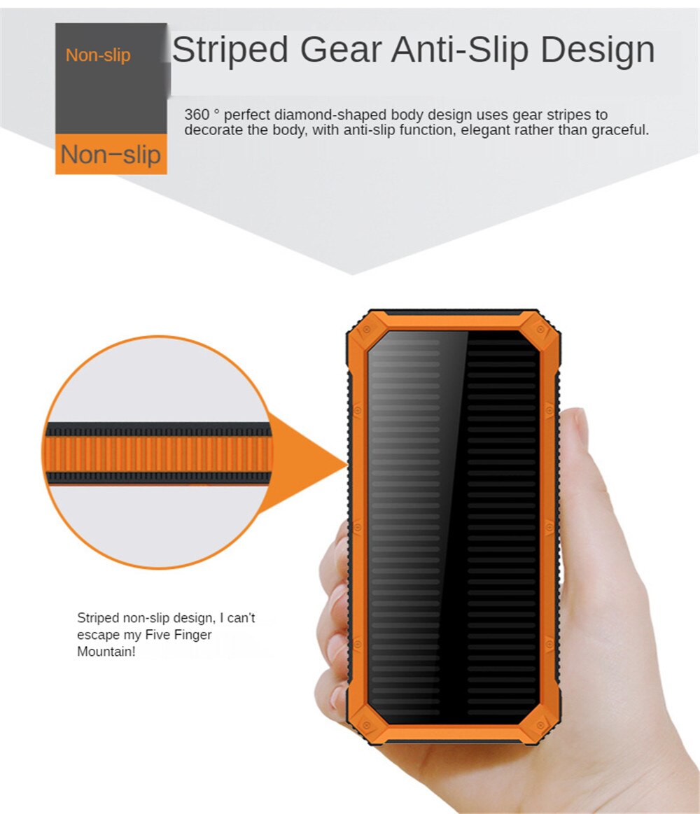 20000 Ma Solar Draagbare Stroombron Outdoor Essentieel Batterij Fast Charger Voor Iphone Xiaomi Samsung Huawei