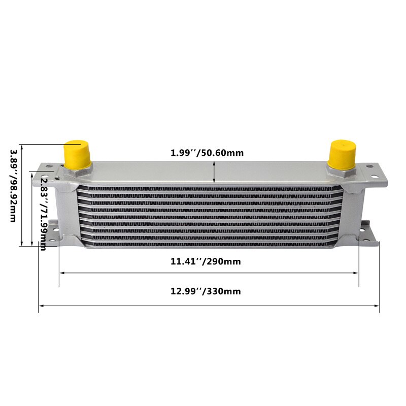 Produktbild von Ölkühler Universal Motor 10 Reihe LR Halterung Aluminium AN10 262MM
