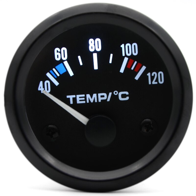 Dragon Gauge Watertemperatuur Automanometer 2 "52mm 40 ~ 120 Celsius / 100 ~ 250 Fahrenheit Temperatuur 12V Auto Instrument Zwarte Bezel