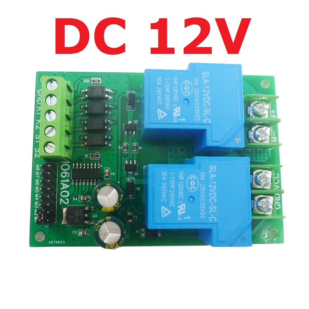 30A DC12V/24V Dc Motor Controller Relais Board Vooruit Achteruit Controle Limiet Start Stop Schakelaar Voor Garagedeur crane Lift