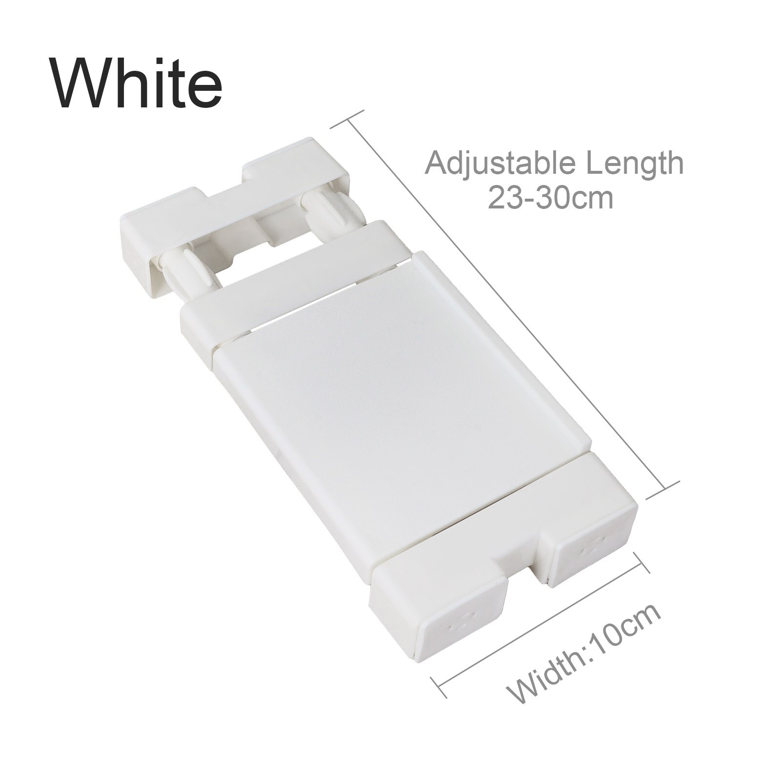 Adjustable Closet Organizer Storage Shelf Space Saving Wardrobe Wall Mounted Rack Kitchen Home Decorative Cabinet Holders: White  L23-30cm W10