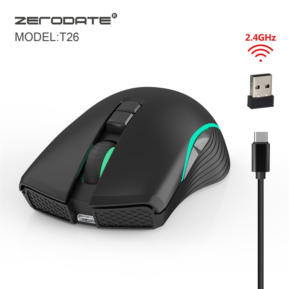 Fast charging mouse TYPE C rechargeable wireless optical ergonomic USB simple and practical business office gaming mouse