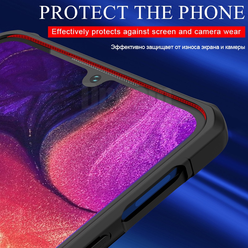 Luxury Armor Shockproof Soft Bumper Case For Samsung Galaxy A10 A20E A30 A40 A50 A70 M10 M20 M30 Silicone Armor Phone Case Cover