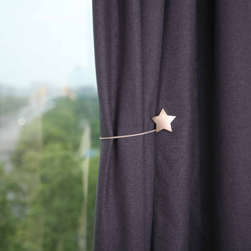 Lykke stjerne magnetisk glipper tilbake holder gardin spenne stjerne gardin broach hjem rom gardin anheng dekorasjon gardin krok