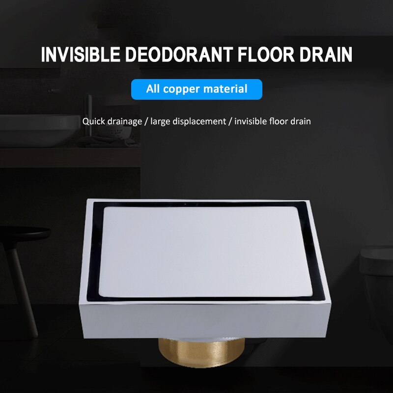 Dreno de assoalho inoxidável, dreno de assoalho quadrado de aço inoxidável para drenagem de piso, canal de drenagem para cozinha do banheiro
