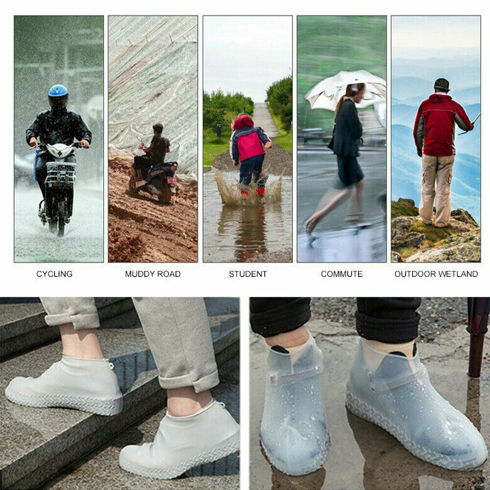 Silikone oversko regn vandtæt skoovertræk boot cover protector genanvendelig skridsikker gå regntæt sko cover