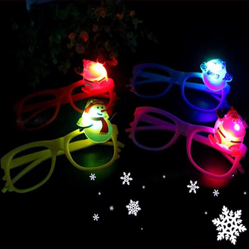 Led Led Knippert Kerst Glazen Gloeiende Kerstman Cartoon Light Up Speelgoed Glow Party Decoratie Verjaardag Bruiloft Decoratie
