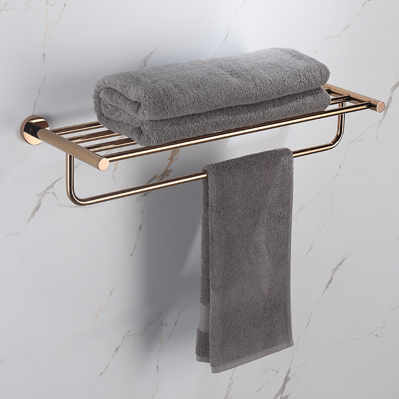 Rose Gold Wall Mounted Bathrobe Hook Paper Towel Holder Towel Ring Towel Rack Cup Holder Toilet Brush Bathroom Accessories