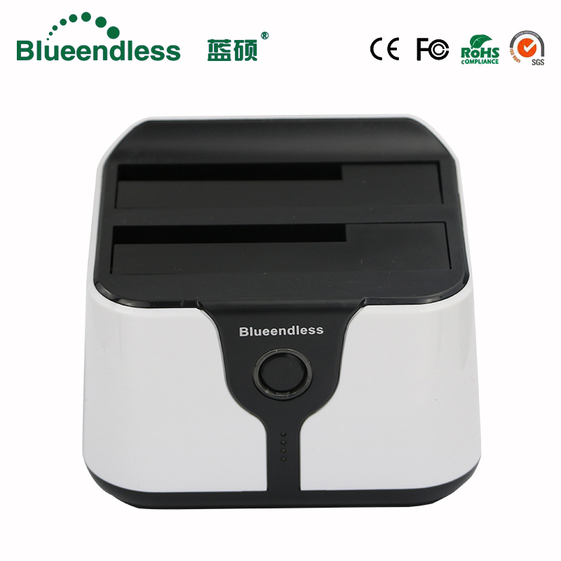 HD05 Aggiornato! 2 Baia 2.5/3.5USB 3.0 a SATA HDD SSD attracco stazione doppio Baia molo stazione con Funzione di clone di Presa 12TB di Leggere