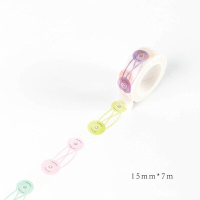 15mm X 7m Learn Tool identification Masking Washi Tape Decorative Adhesive Tape Decor Diy Sticker Label Stationery: File bags