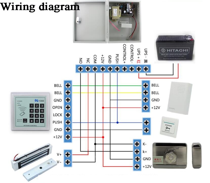 DC12V Powered Gate Access control Lock Key Hidden Lock Electric Lock Door Opener Motor Lock