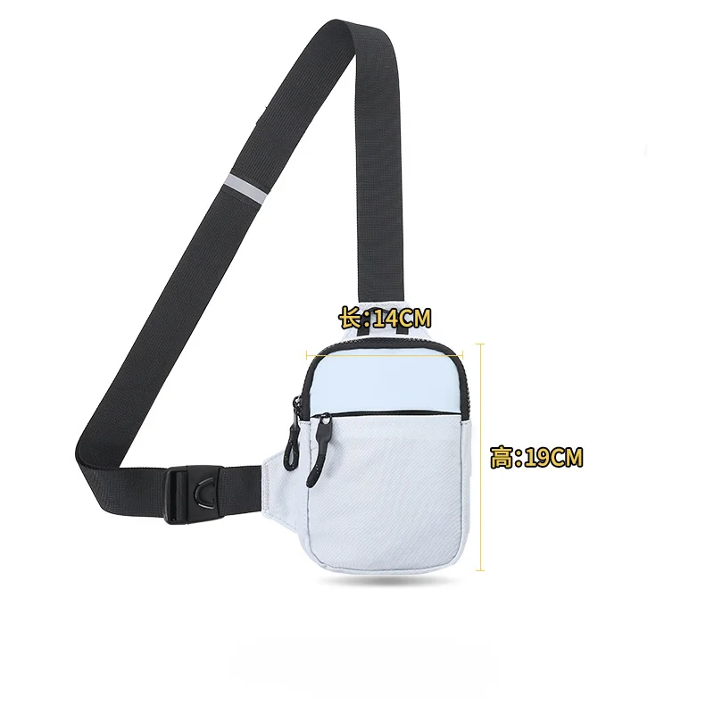 Heren Reis Sling Tas Borst Kleine Canvas Schouder Crossbody Tassen Mini Doek Taille Packs Sport Cross Telefoon Anti-Diefstal Handtas: Bruin