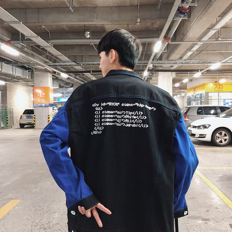 Losse Denim Jas Heren Lente Herfst Mode Jas Slanke Jeugd Studenten Tieners Koreaanse Trendy Kleding Knappe Mannen