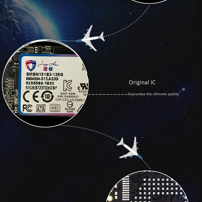JingHai 32G SSD 1.8 pouces MSATA lecteur à semi-conducteurs intégré, adapté aux disques durs généraux de bureau/ordinateur portable