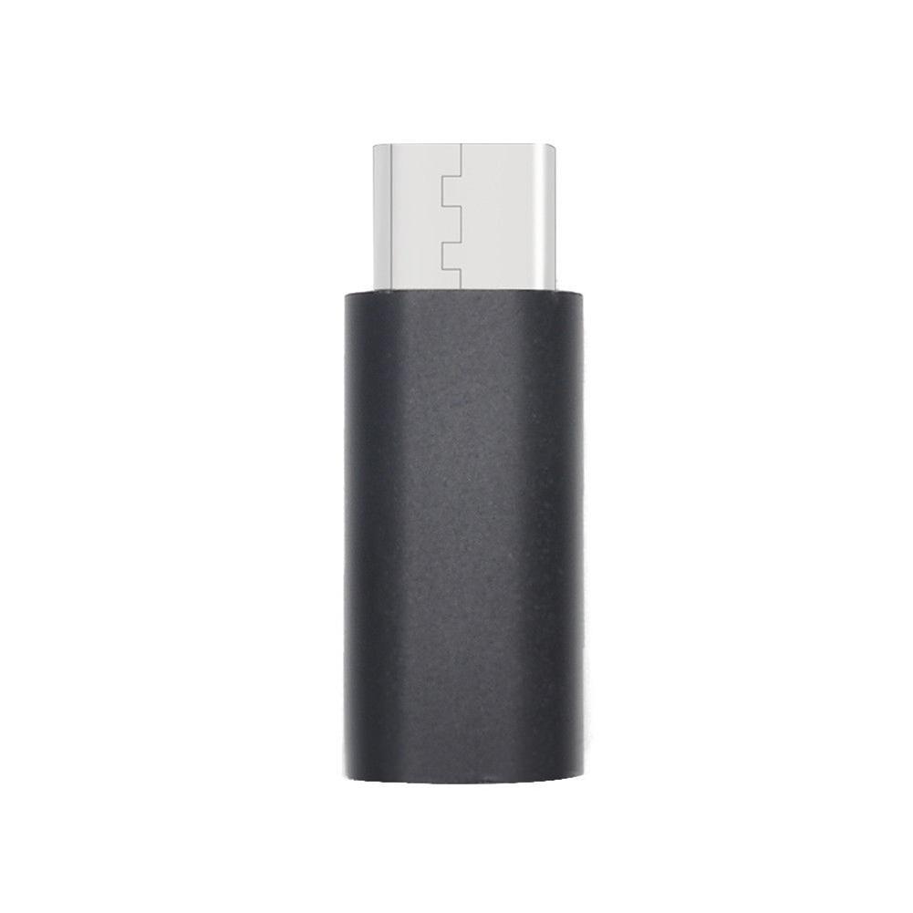 Usb tipo-c adaptador micro usb android smartphone conversor fêmea ao conversor masculino conector de carga do telemóvel tipo-c divisor: BLACK