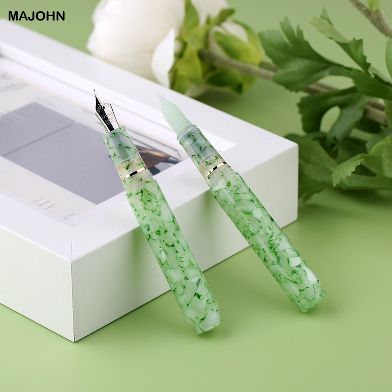 MAJOHN N8 Resin Glass Dip Pen Ink Pen Handmade Nib Writing Fountain Pens For Writing Business Office School Supplies Stationery