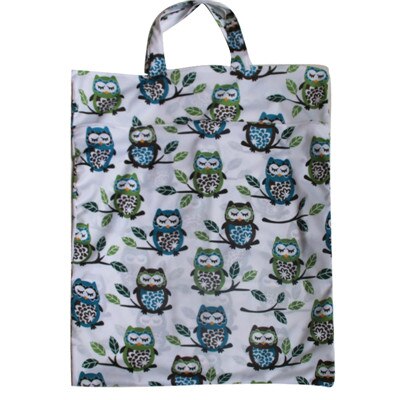 pororo super large size hanging nappy bag with double pockets, waterproof PUL cloth diaper bag pail liner with hanging handle: X30