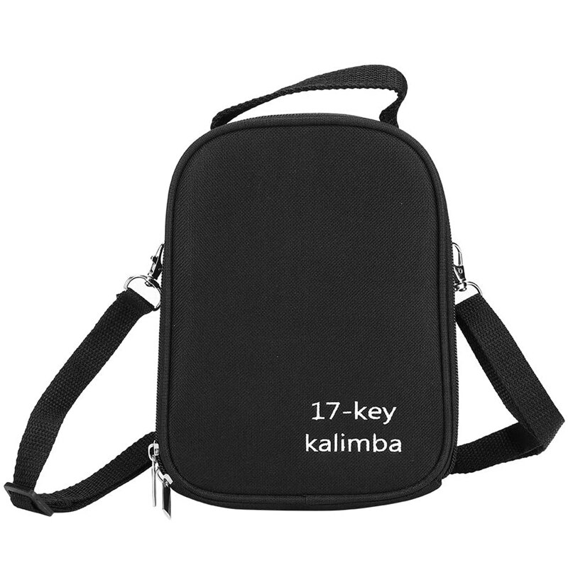 17Keys Kalimba Box Portable Thumb Piano Speaker Pickup Storage Bag Handbag Case