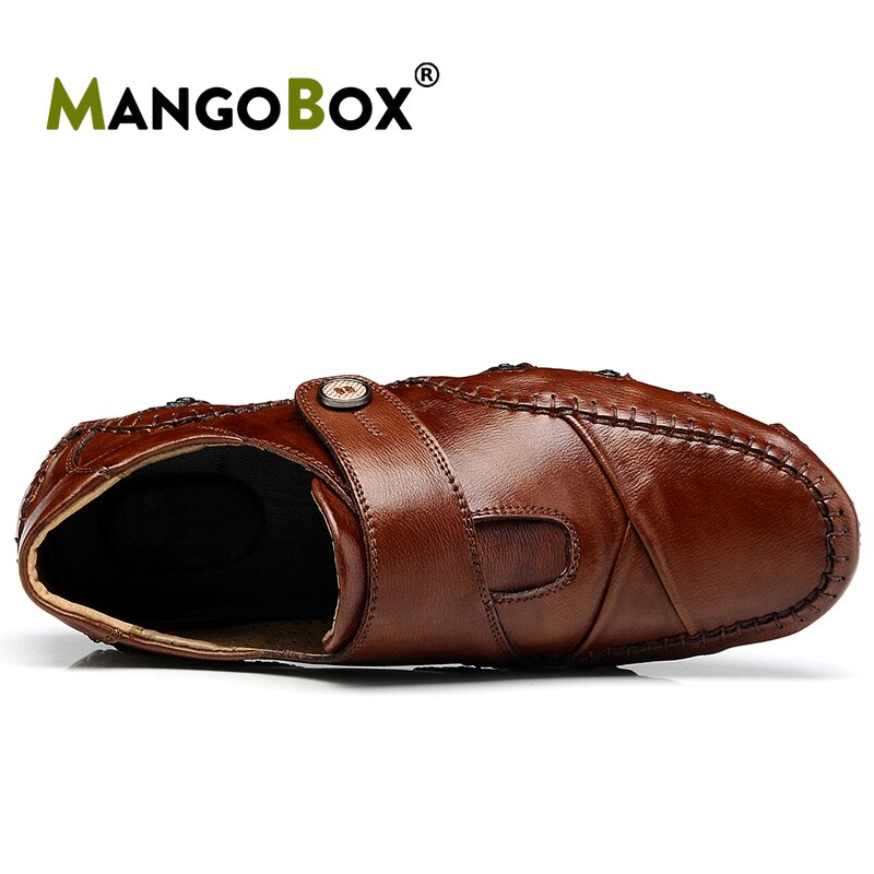 Men Golf Shoes Brown Leather Golf Men Sneakers Top Youth Sport Shoes Rubber Anti-Slip Mens Golf Gym Shoes