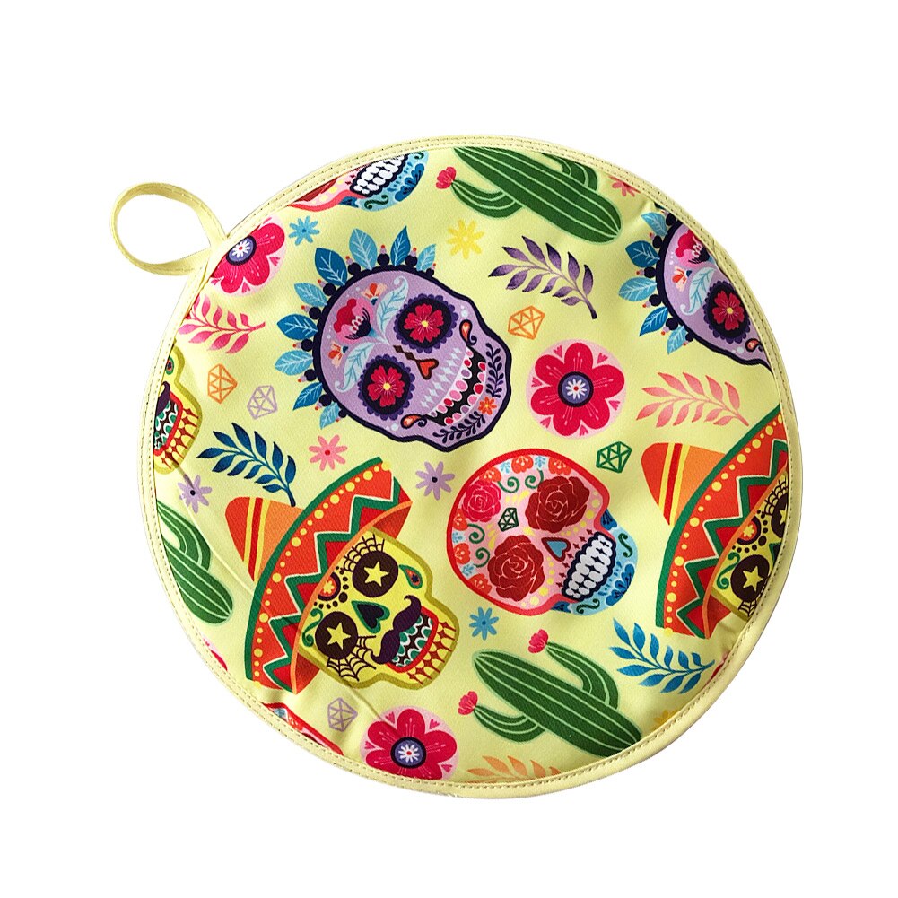 12 Inch Geïsoleerde Tas Hittebestendige Doek Picknick Restaurant Warm Houden Tortilla Warmer Pouch Meel Keuken Gedrukt Voor Magnetron